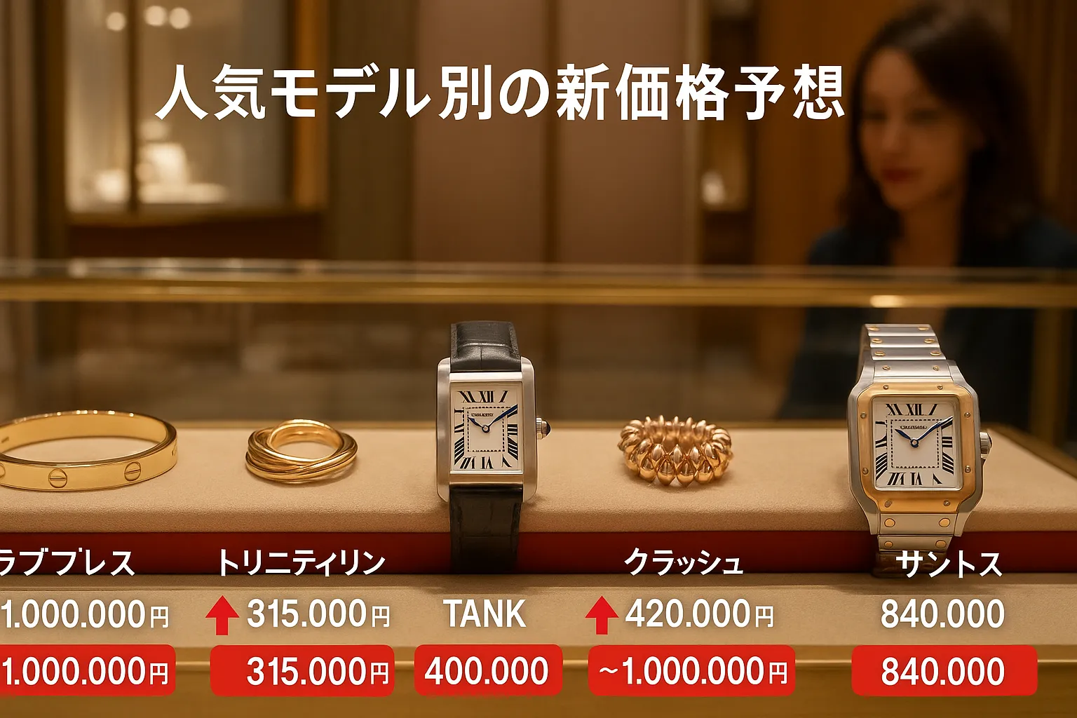 人気モデル別の新価格予想｜ラブブレス・トリニティ・タンク・クラッシュ・サントス.webp