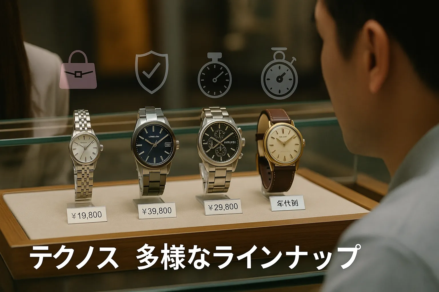 レディース・チタン・クロノグラフなど多様なラインナップ.webp