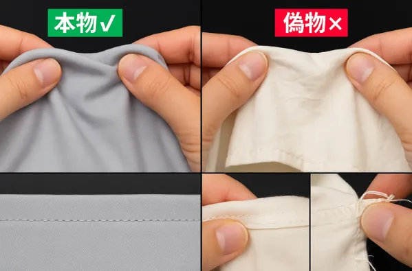 2-3. 素材の質感と縫製の丁寧さ（触感・重さ・ドレープ）.webp