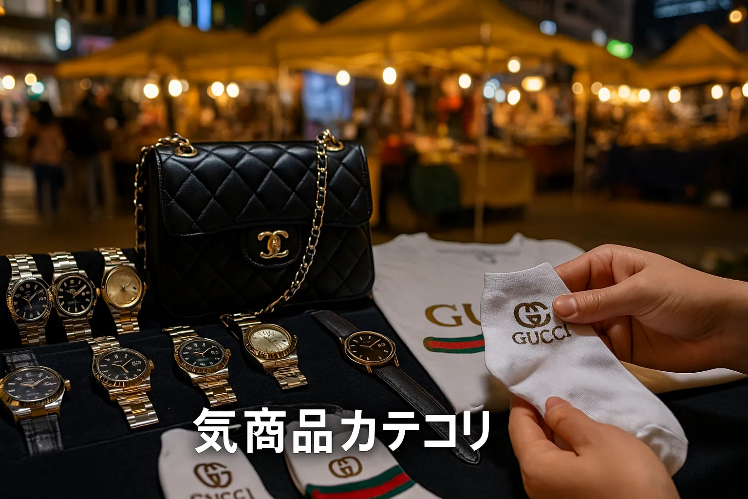 人気商品カテゴリ｜時計・バッグ・Tシャツ・靴下.webp