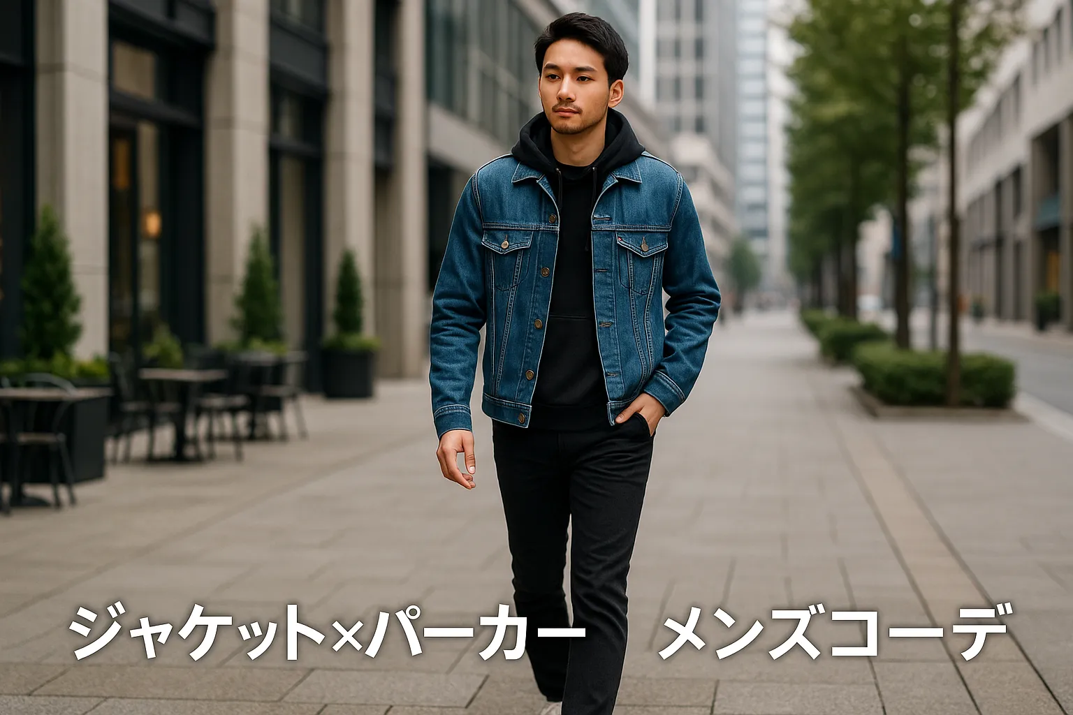 メンズコーデ｜ジャケット×パーカーの成功法則.webp