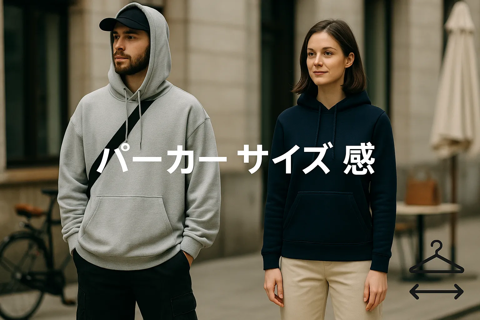 オーバーサイズとジャストサイズの印象の違い.webp