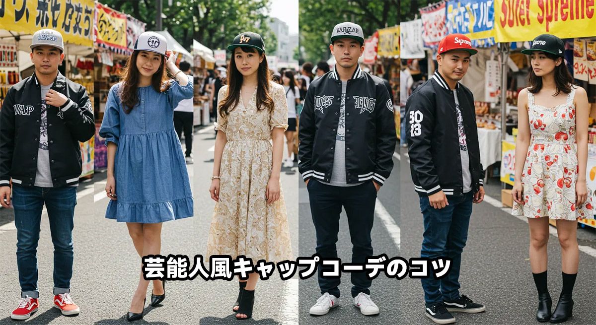 芸能人風キャップコーデのコツ