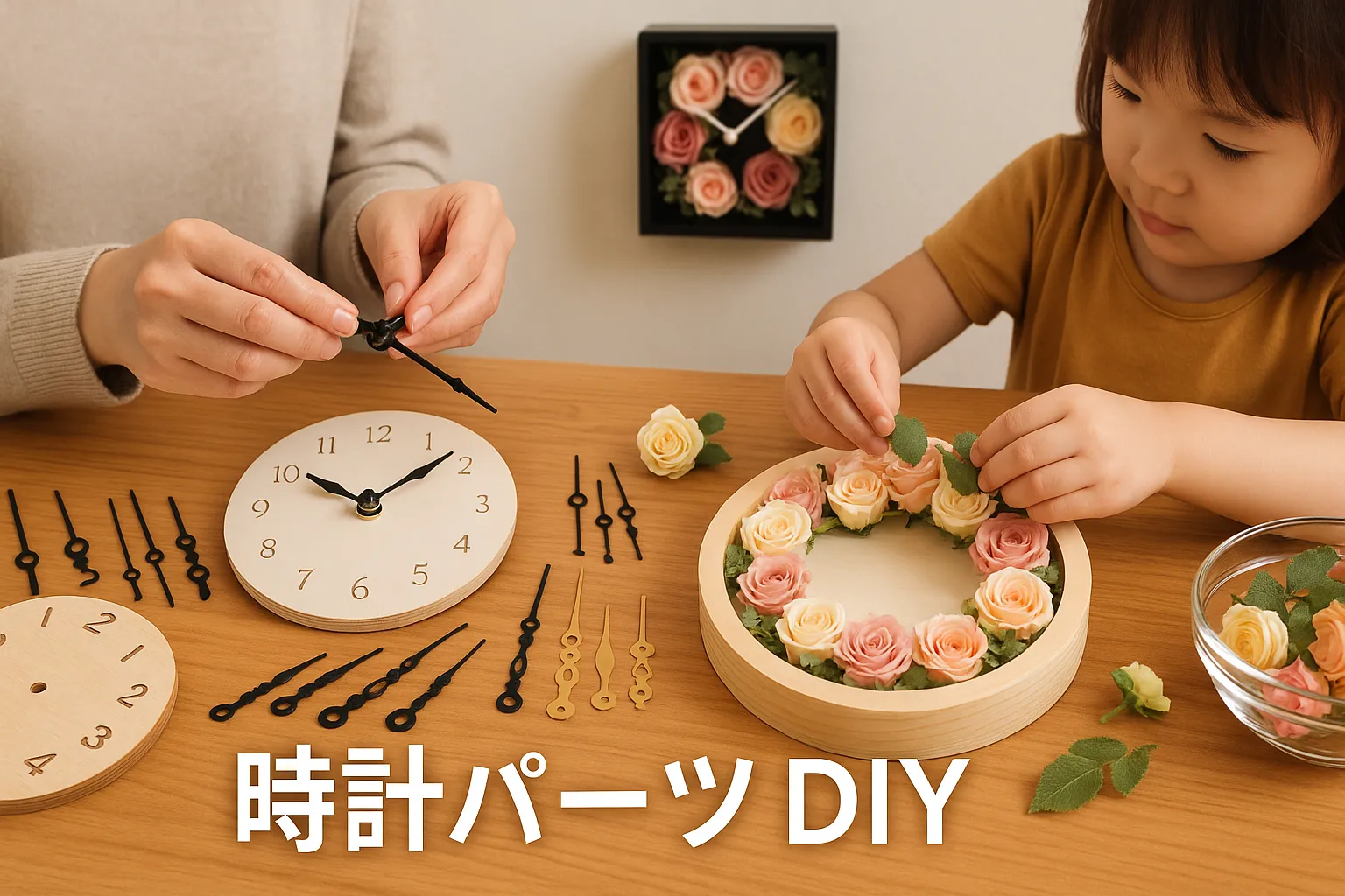 時計のパーツ選びとアレンジ｜針・文字盤・フラワーボックス・造花.webp