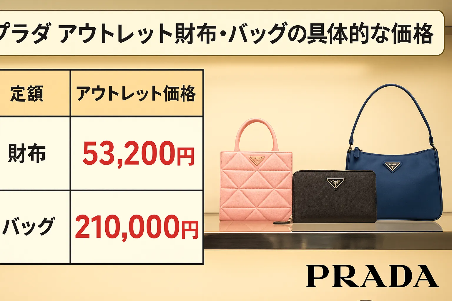 5.プラダ アウトレット財布・バッグの具体的な価格例.webp