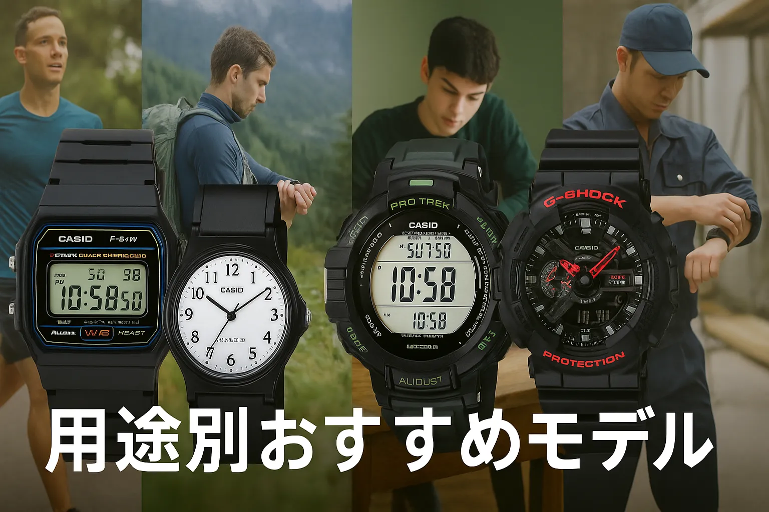 用途別おすすめモデル（Gショック・プロトレック・ランナーズ等）.webp