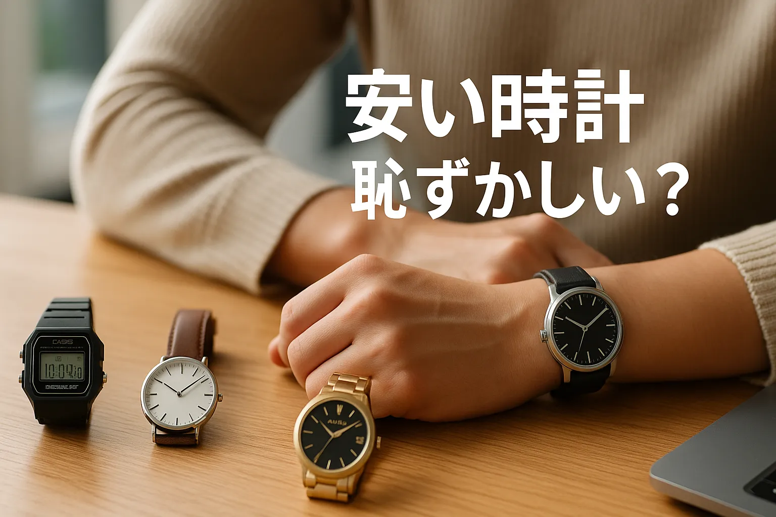 安い時計 恥ずかしい？｜安っぽく見える時計の特徴とリアルな評判・恥ずかしくないブランドと高見えコーデ術.webp