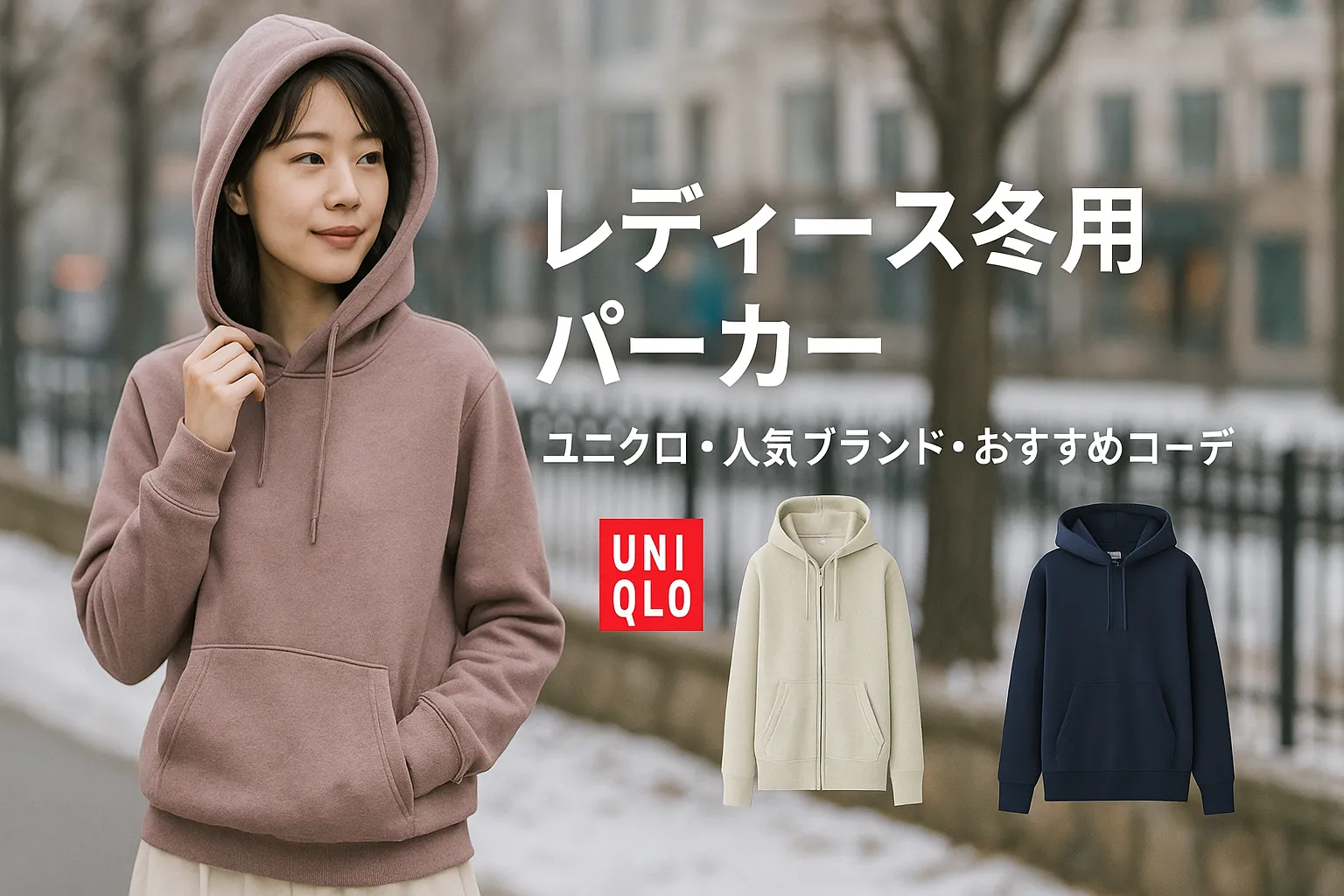 3. レディース冬用パーカー｜ユニクロ・人気ブランド・おすすめコーデ.webp