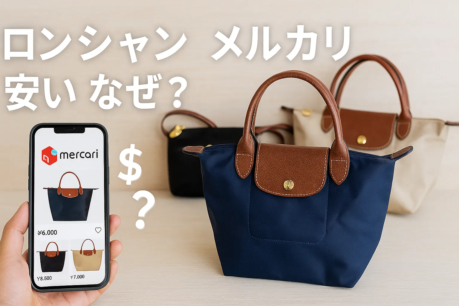 ロンシャン メルカリ 安い なぜ？.webp