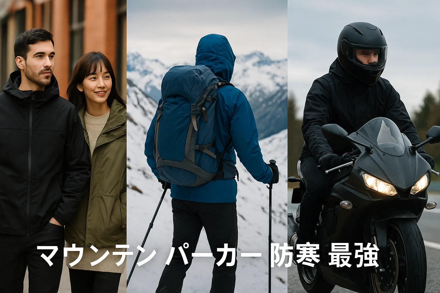 街着・登山・バイクでの使い分け.webp