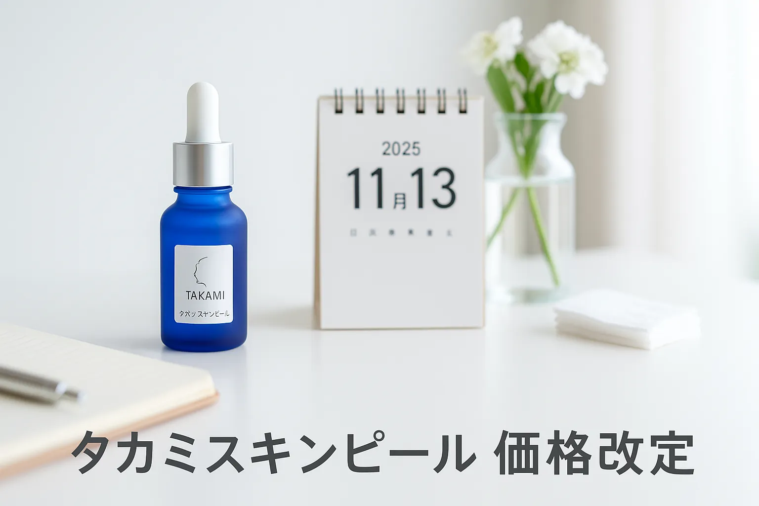 タカミスキンピール 価格改定の概要.webp