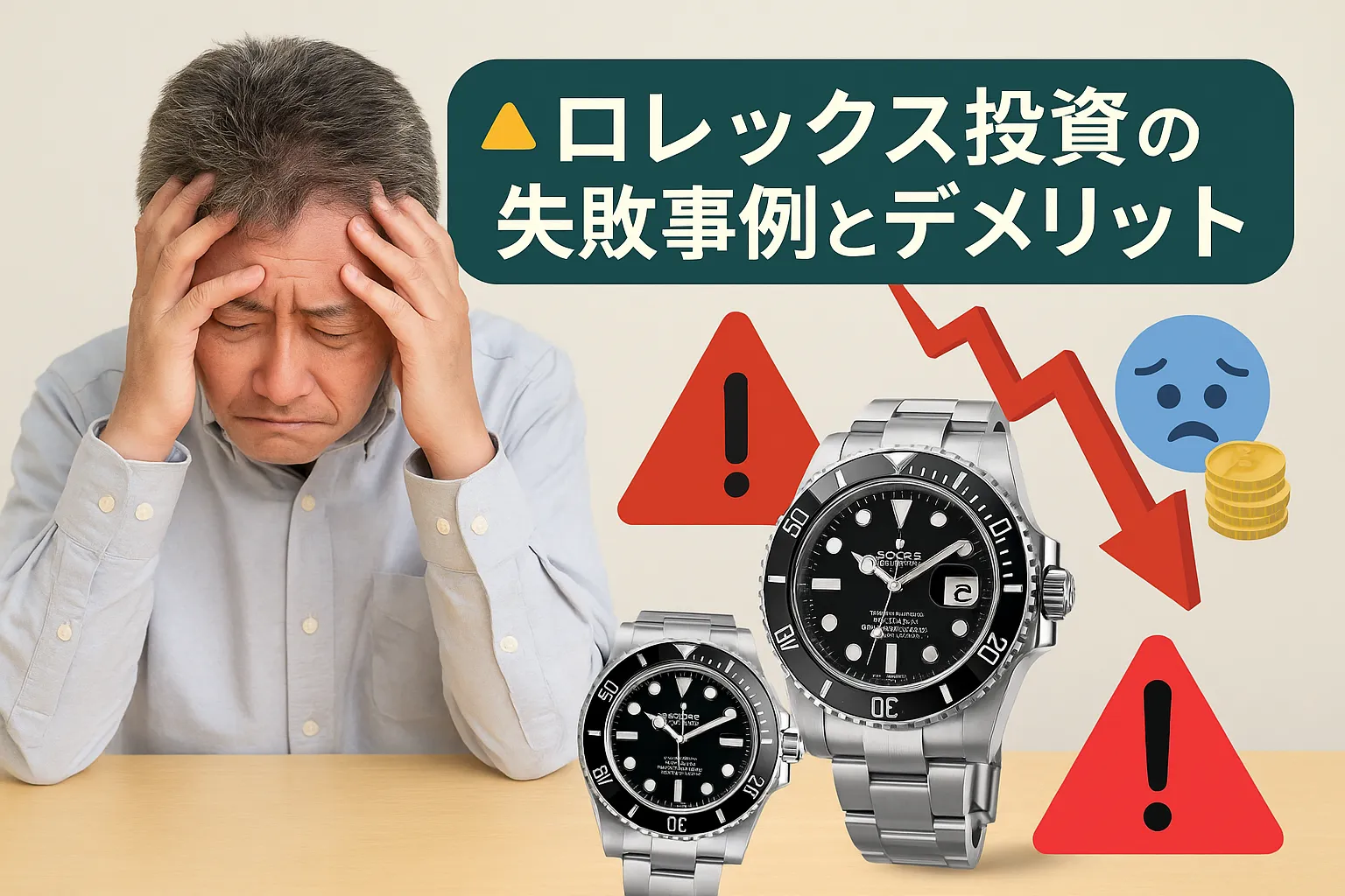 4. ロレックス投資の失敗事例とデメリット.webp
