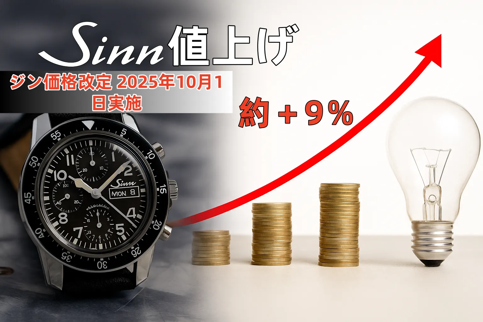 【公式発表】Sinn（ジン）価格改定 2025年10月1日実施｜全モデル対象で約＋9％の値上げ.webp