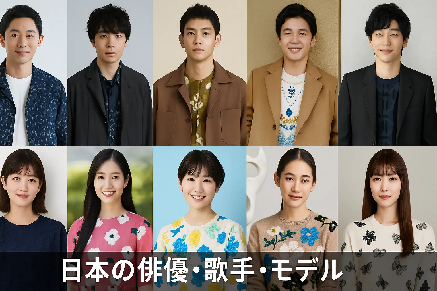 5.1 日本の俳優・歌手・モデル（男女各5名／合計10名）.webp