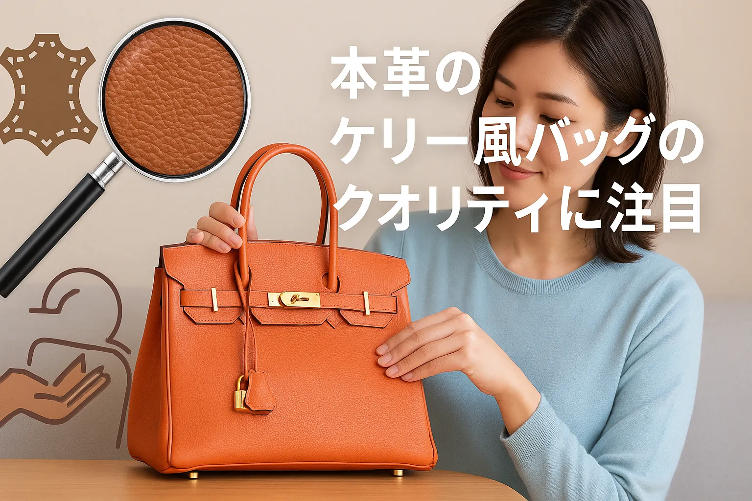 5.本革のケリー風バッグのクオリティに注目.webp