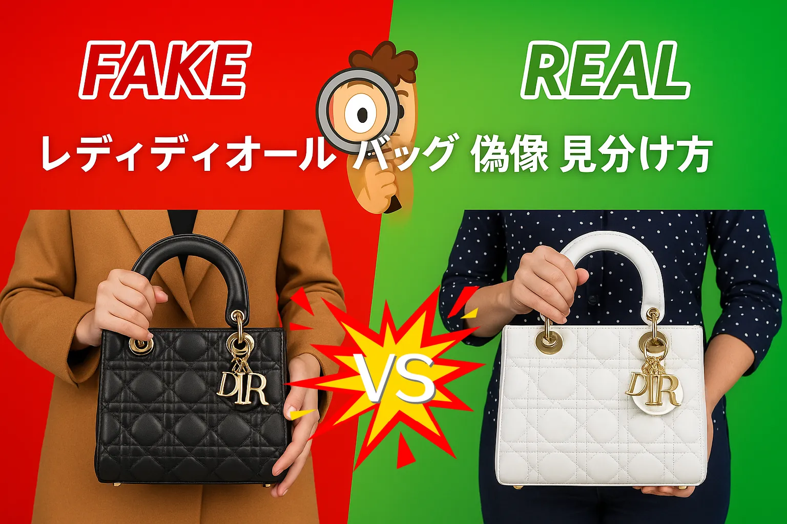 レディディオール バッグ 偽物 見分け方.webp