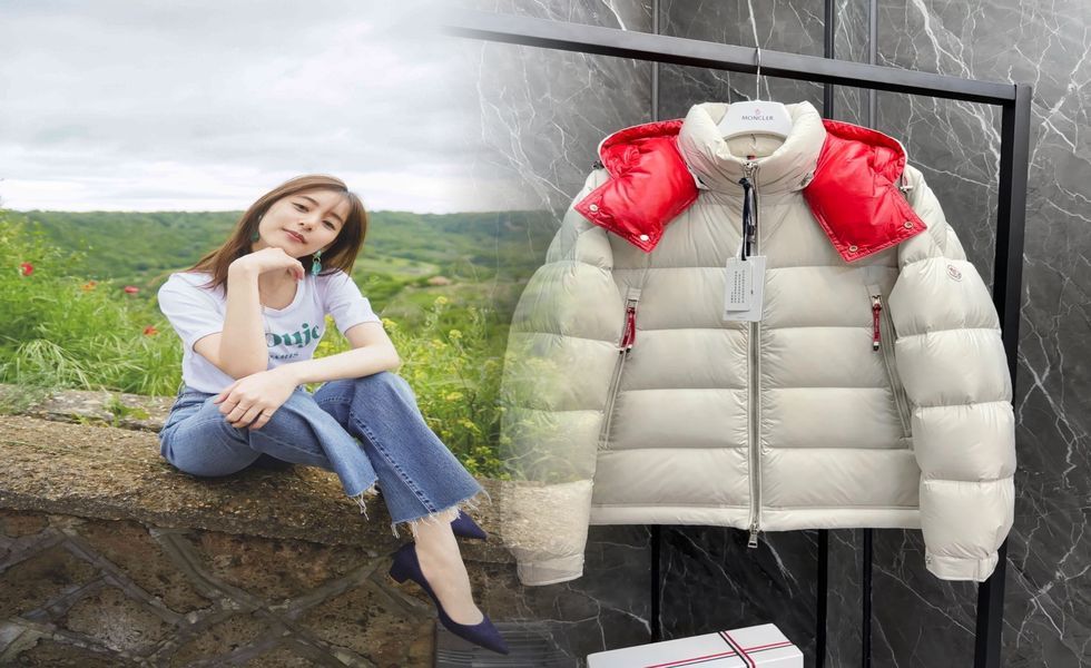 モンクレール チェック ダウン