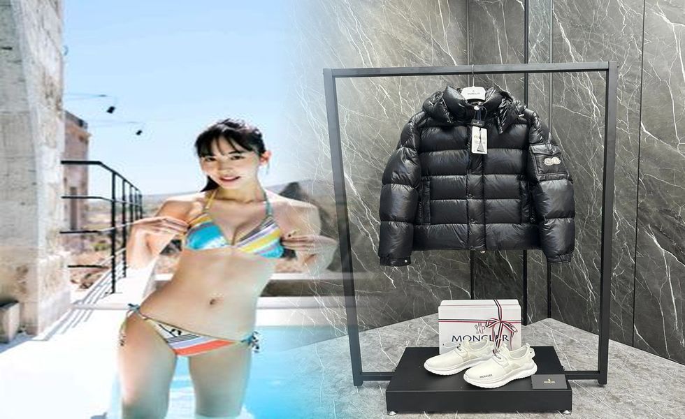 モンクレール 赤 ダウン ベスト