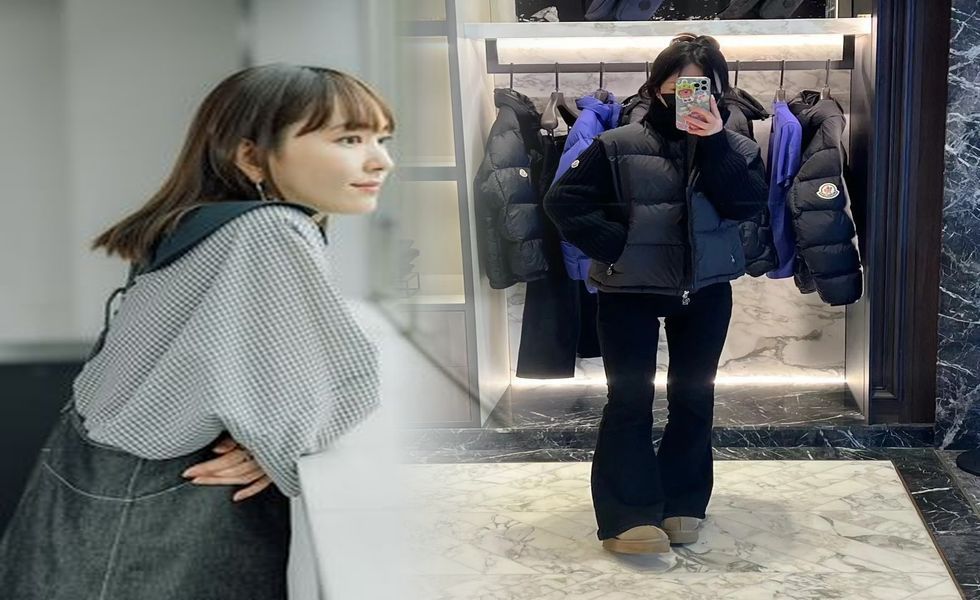 モンクレール チェック ダウン