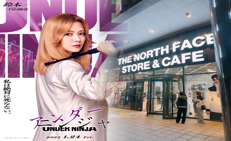 紫 タグ ノース フェイス