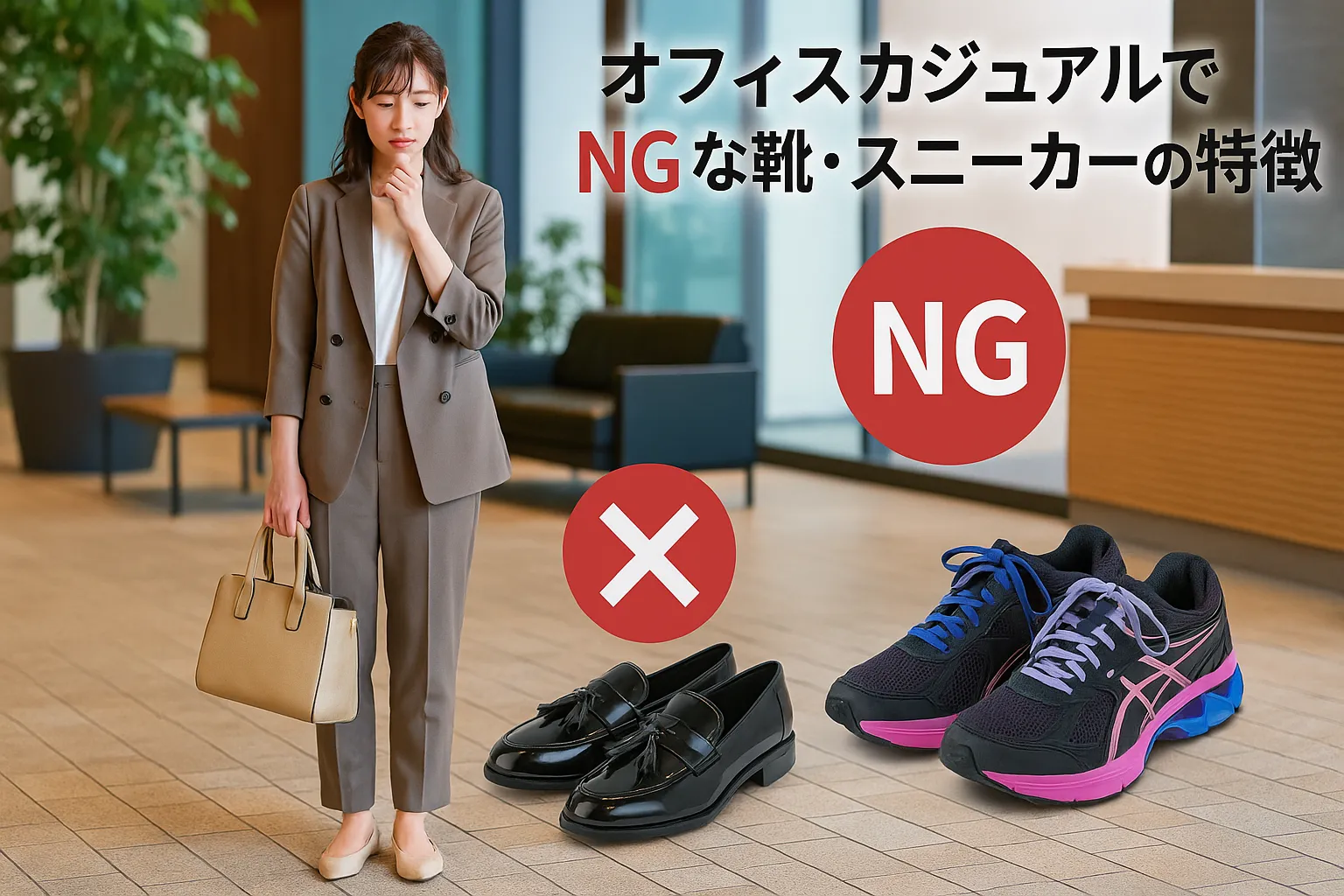 6. オフィスカジュアルでNGな靴・スニーカーの特徴.webp