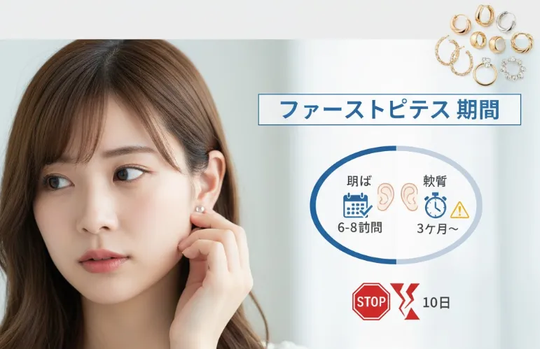 ファーストピアスを安全に外す完璧ガイド：期間の目安、安定のサイン、トラブル回避の極意.webp