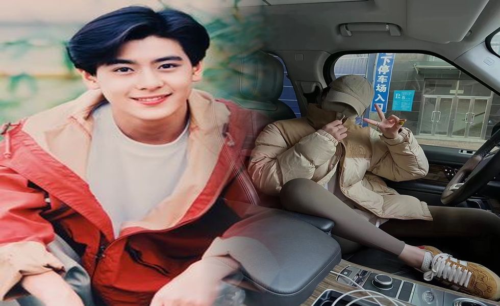 マウンテン パーカー 青 コーデ