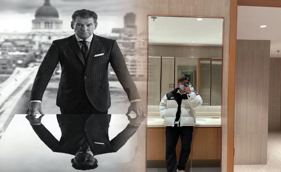 ノース フェイス リバーシブル パーカー