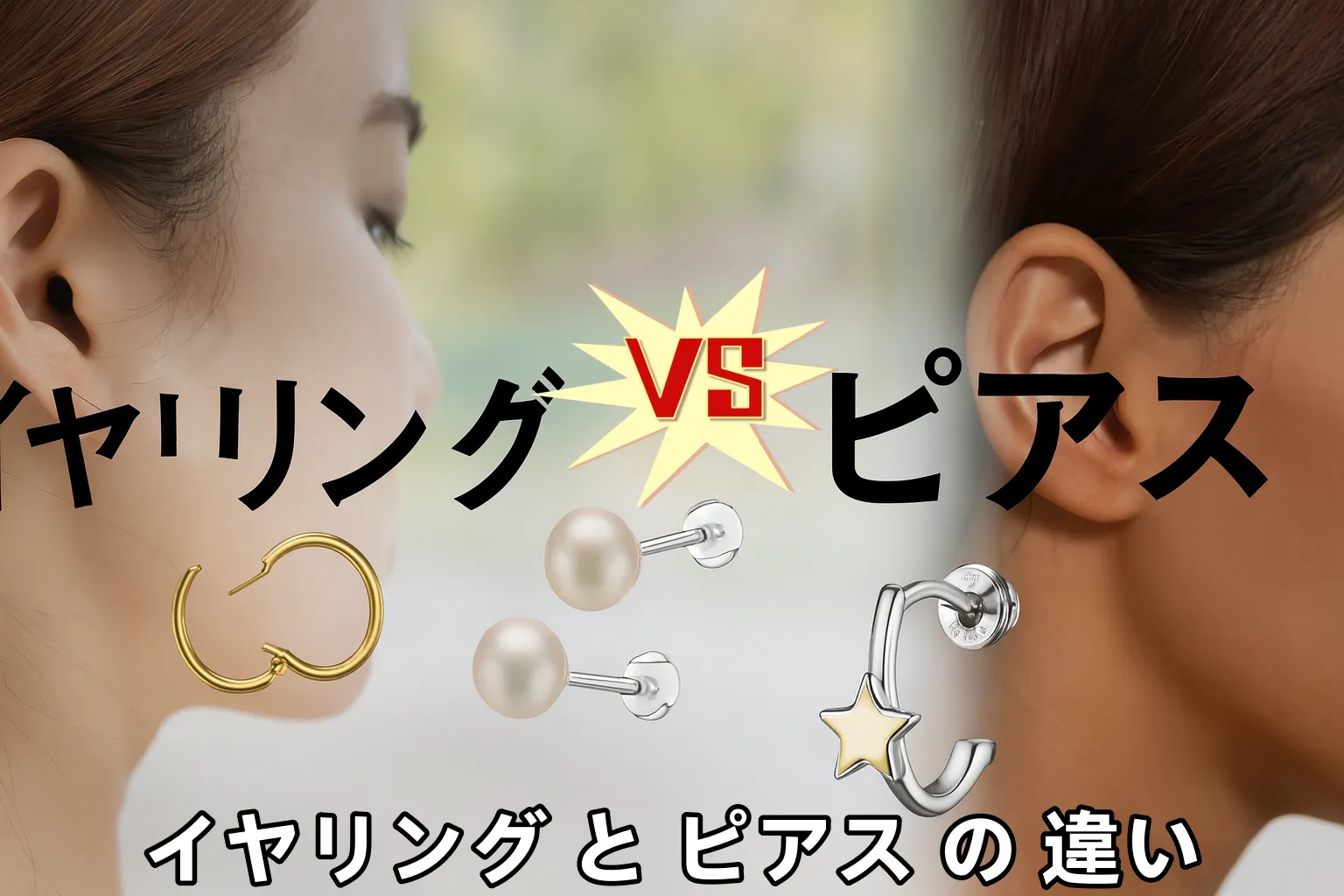 イヤリング と ピアス の 違い徹底解説｜特徴・見た目・メリットデメリット・選び方の全知識