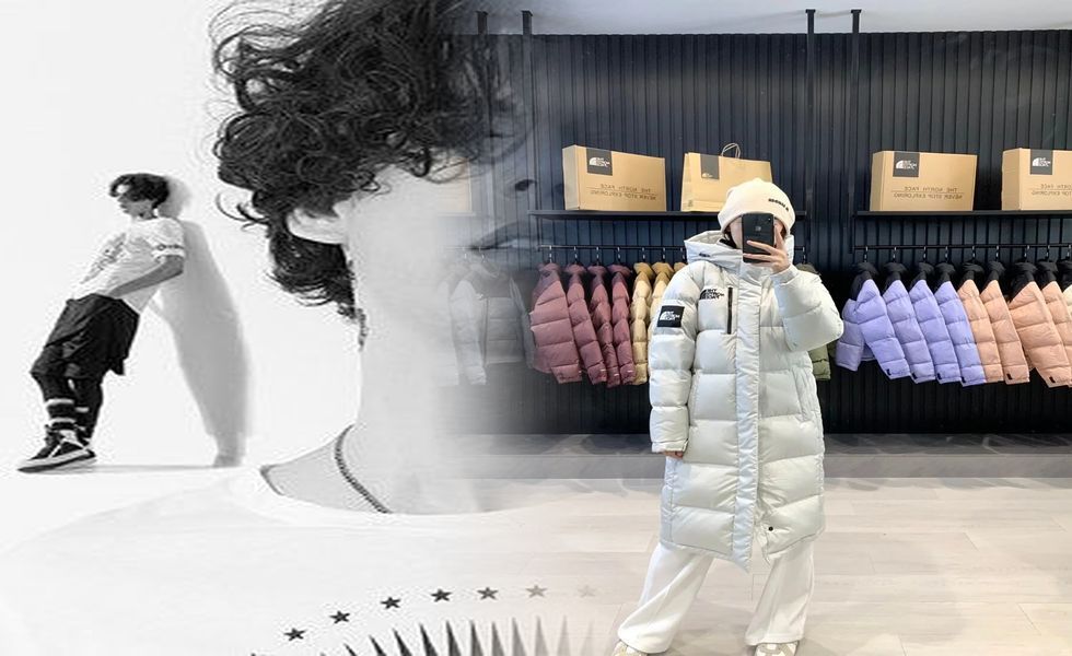 ノース フェイス マウンテン パーカー 迷彩 コーデ