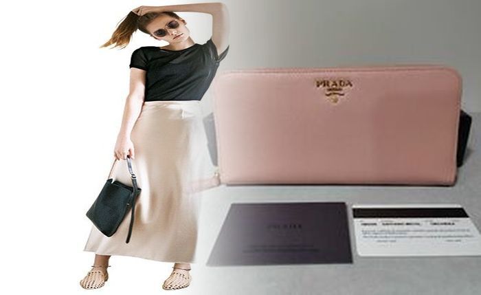 プラダ 財布 サフィアーノ ピンク