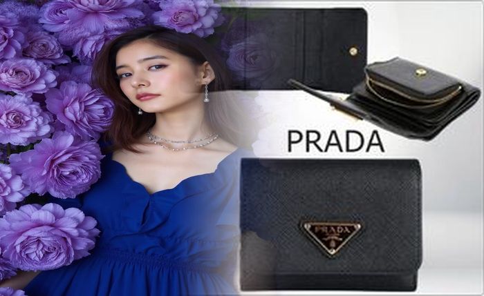 プラダ 財布 ネイビー レディース