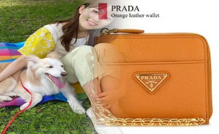 prada 財布 水色