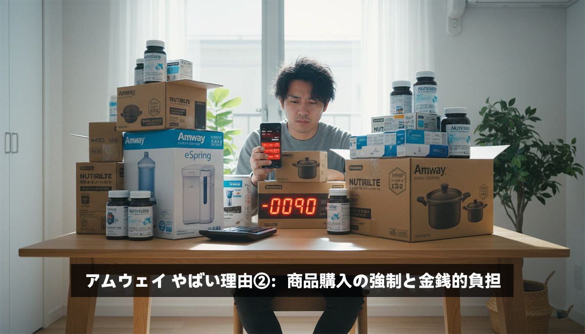 アムウェイ やばい理由②：商品購入の強制と金銭的負担