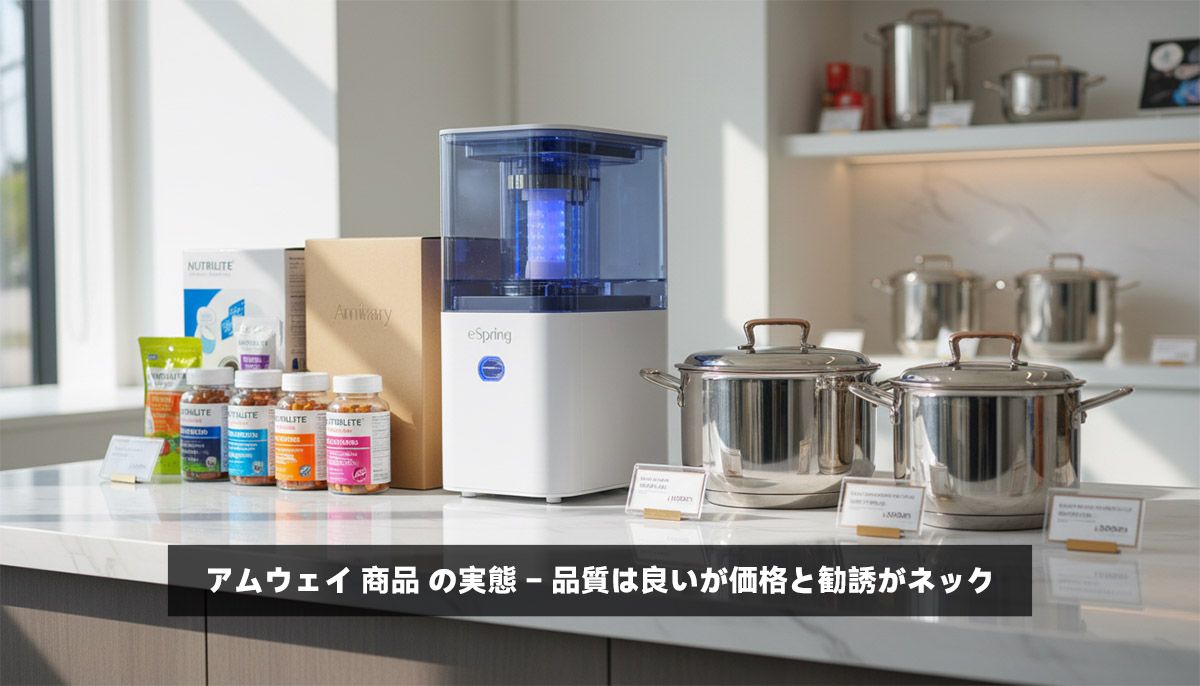 アムウェイ 商品 の実態 – 品質は良いが価格と勧誘がネック