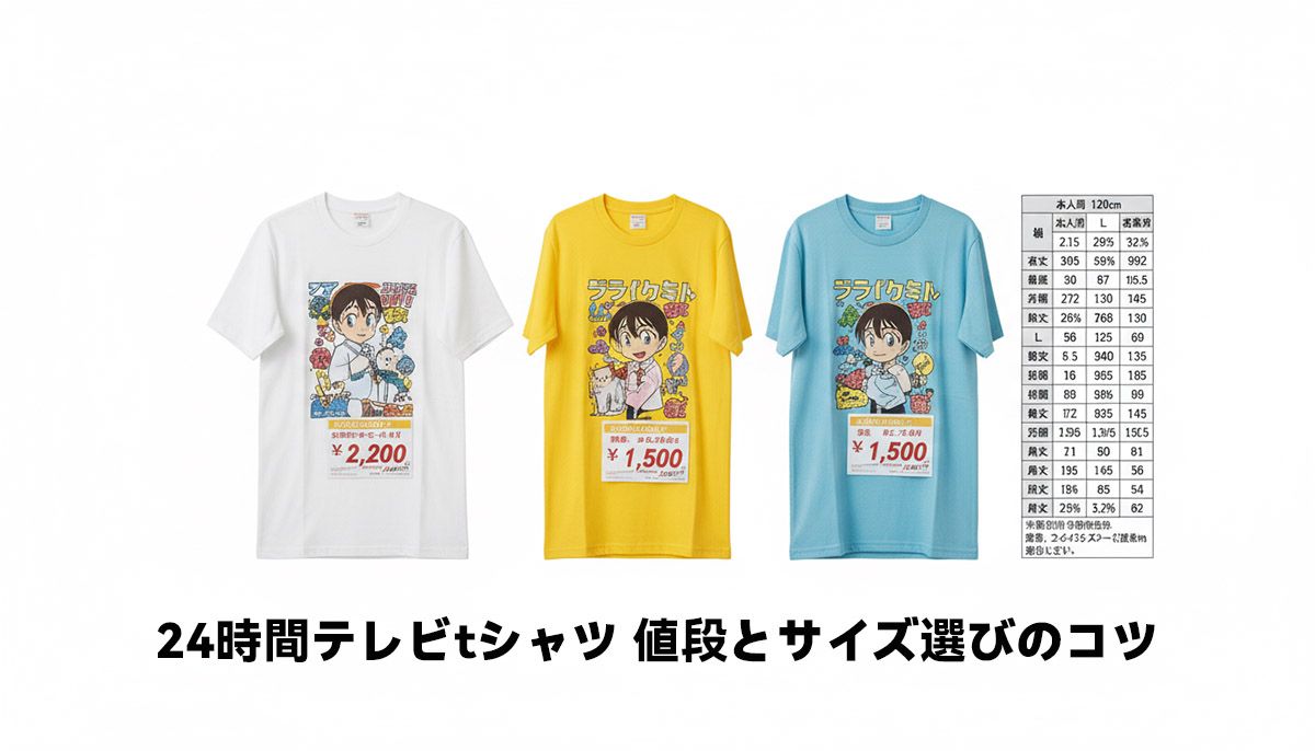24時間テレビtシャツ 値段とサイズ選びのコツ