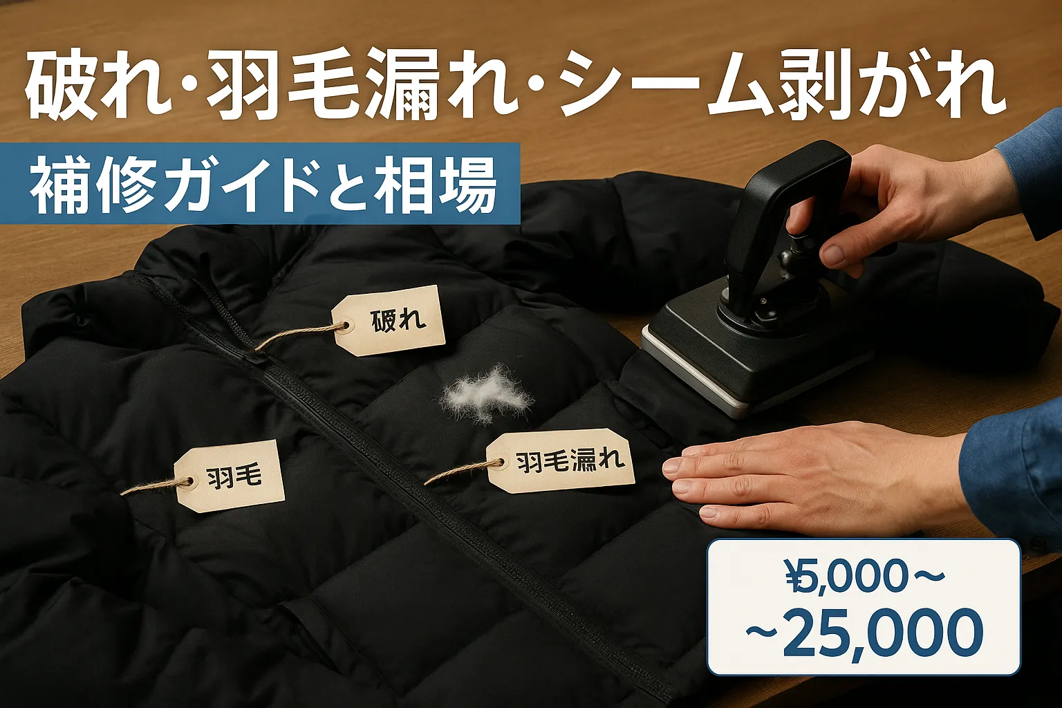 5 破れ・羽毛漏れ・シーム剥がれ：補修ガイドと相場.webp