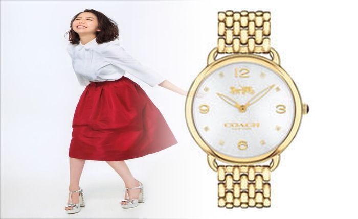 コーチ 時計 ピンク ゴールド