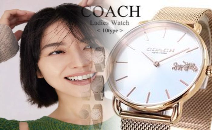 コーチ 時計 ピンク ゴールド