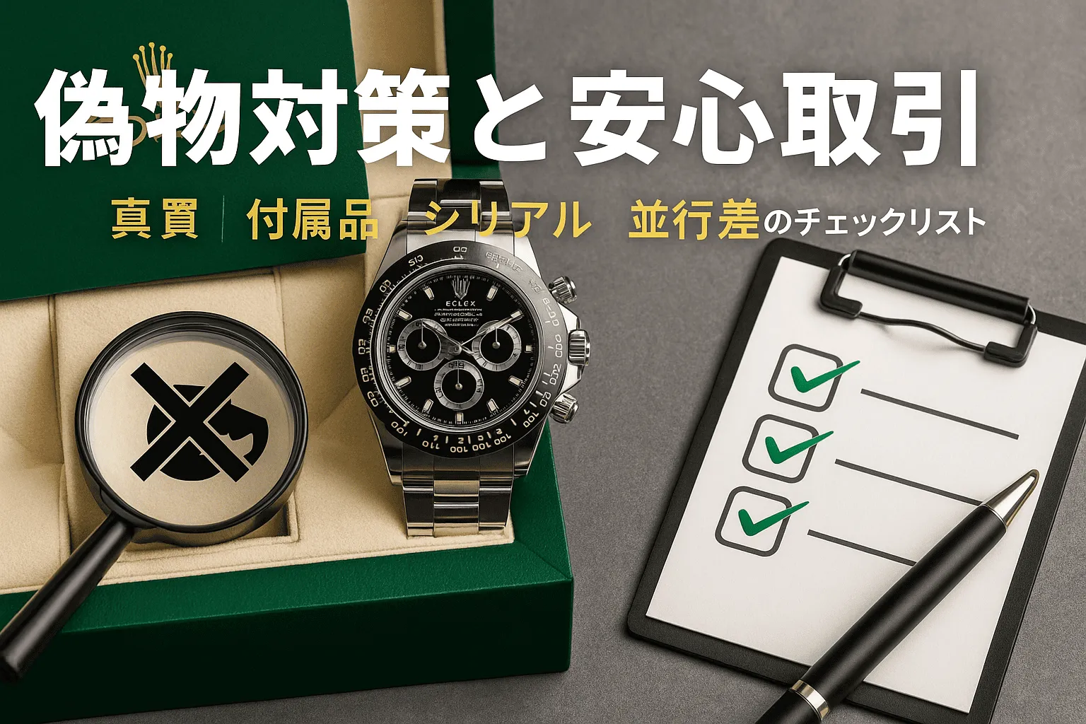 9. 偽物対策と安心取引|真贋・付属品・シリアル・並行差のチェックリスト報.webp