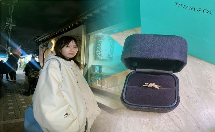 ティファニー ダブル リング ネックレス