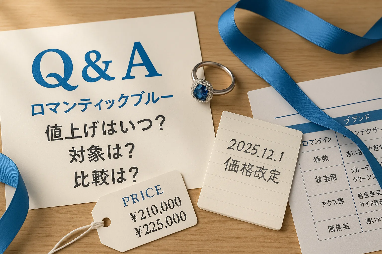 FAQ：ロマンティックブルー 値上げはいつ？対象は？比較は？.webp