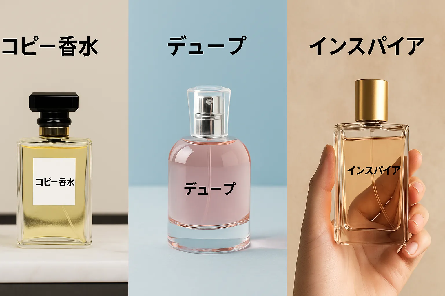 2. コピー香水・デュープ・インスパイアの違いと文化的背景.webp