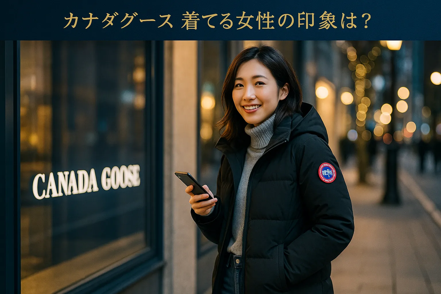 カナダグース 着てる女性の印象は？.webp