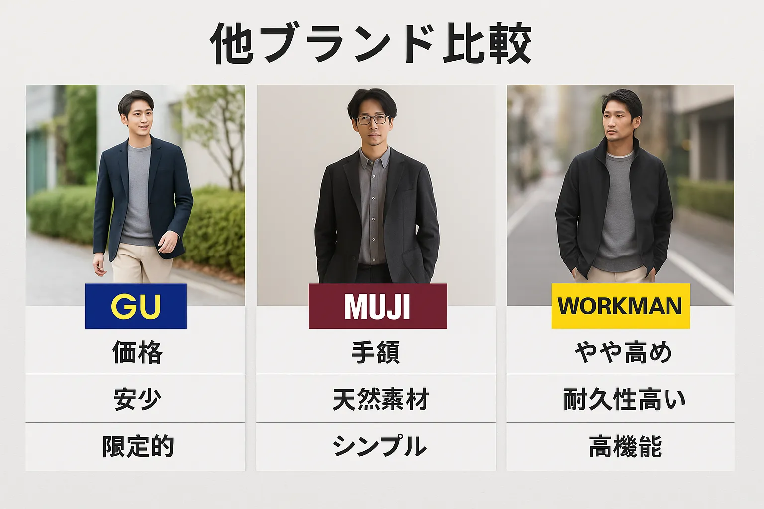 5. 他ブランド比較｜GU・無印良品・ワークマンとの違い.webp
