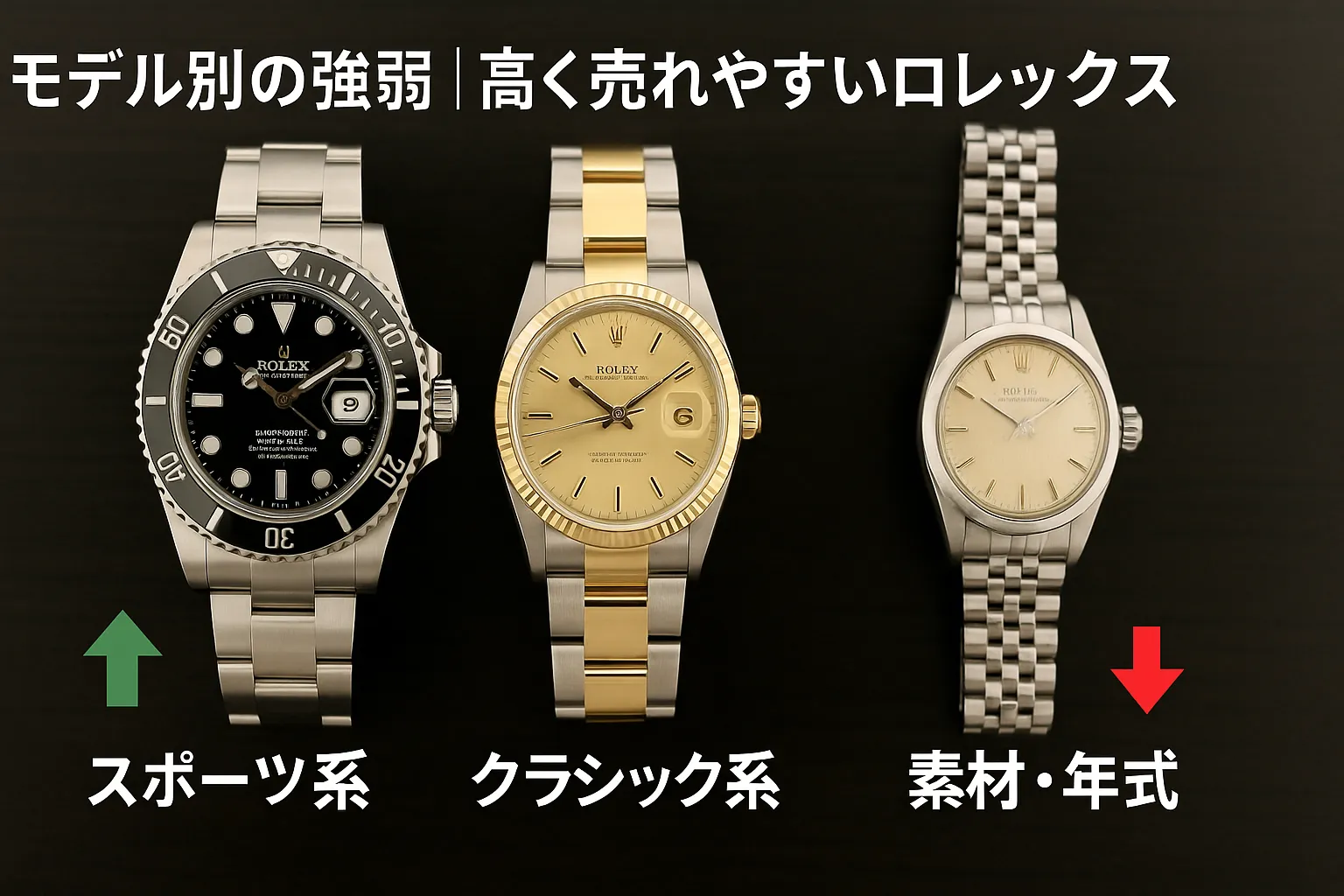 5. モデル別の強弱｜高く売れやすいロレックス.webp
