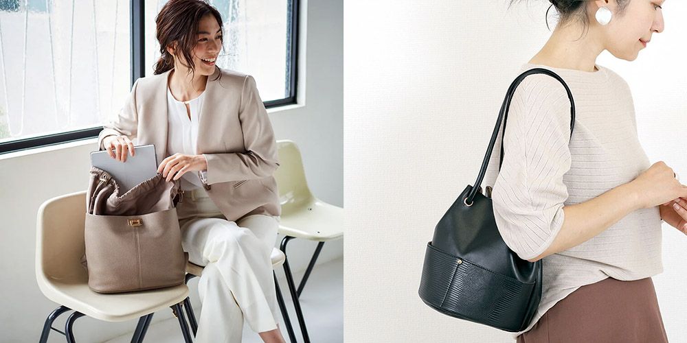 40代若見え巾着バッグカラー比較