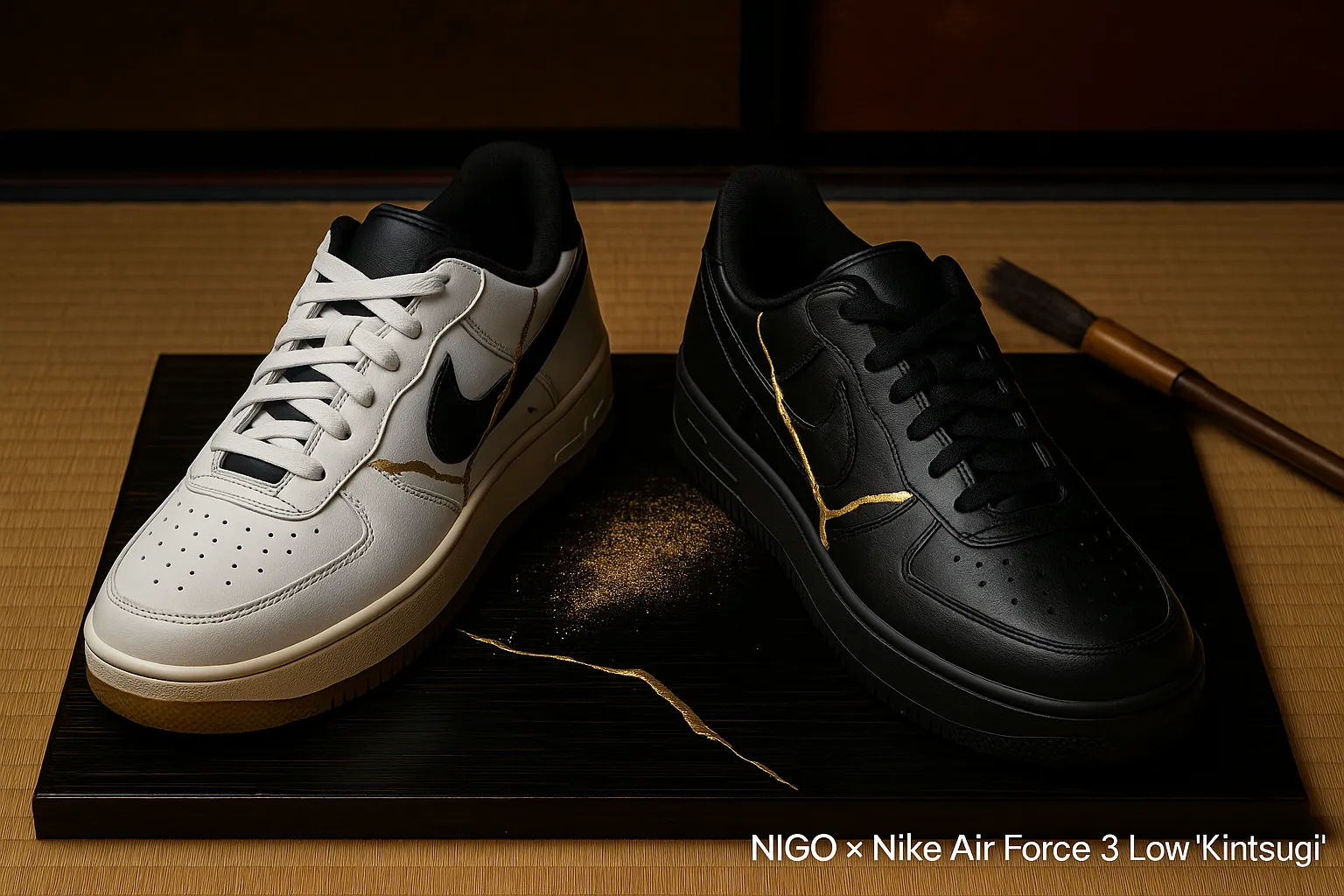 ニゴー × ナイキ エアフォース 3 ロー 金継ぎ 2色.webp