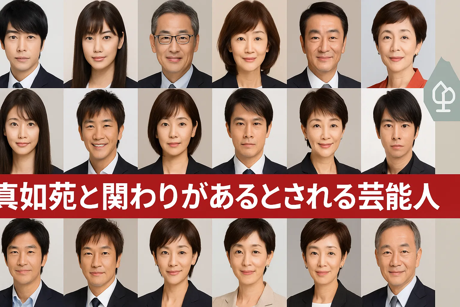 3. 真如苑と関わりがあるとされる芸能人一覧（男女計20名）.webp