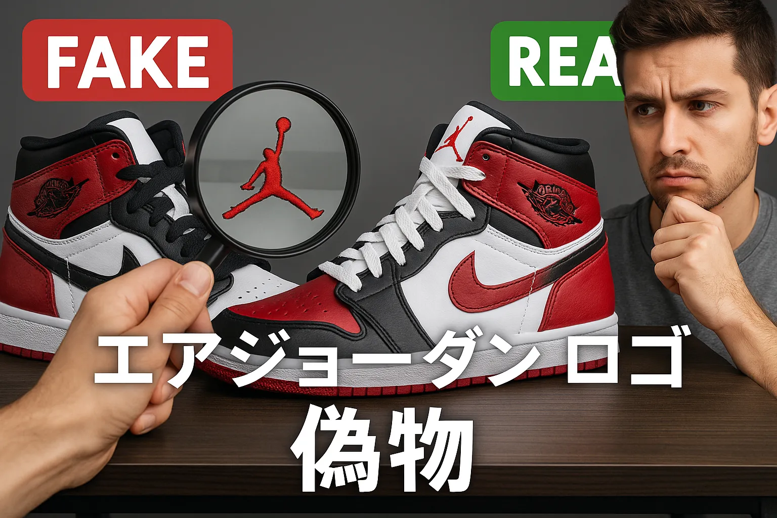 エアジョーダン ロゴ 偽物.webp